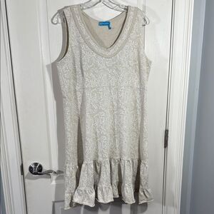 Fresh Produce Green Ruffled Scoop Neck Sundress